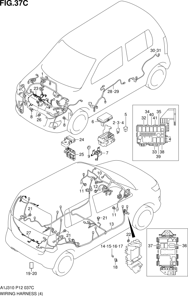 FIG. 37C WIRING HARNESS (TYPE 2:(GS))