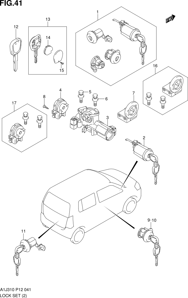 FIG. 41 LOCK SET (GX,GS)