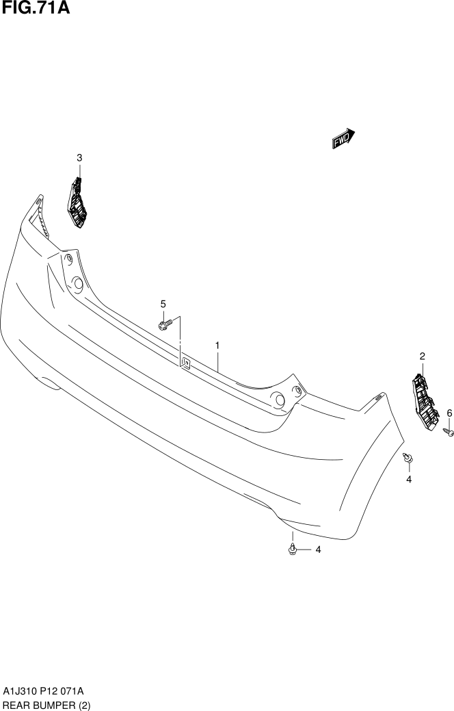 FIG. 71A REAR BUMPER (GS)