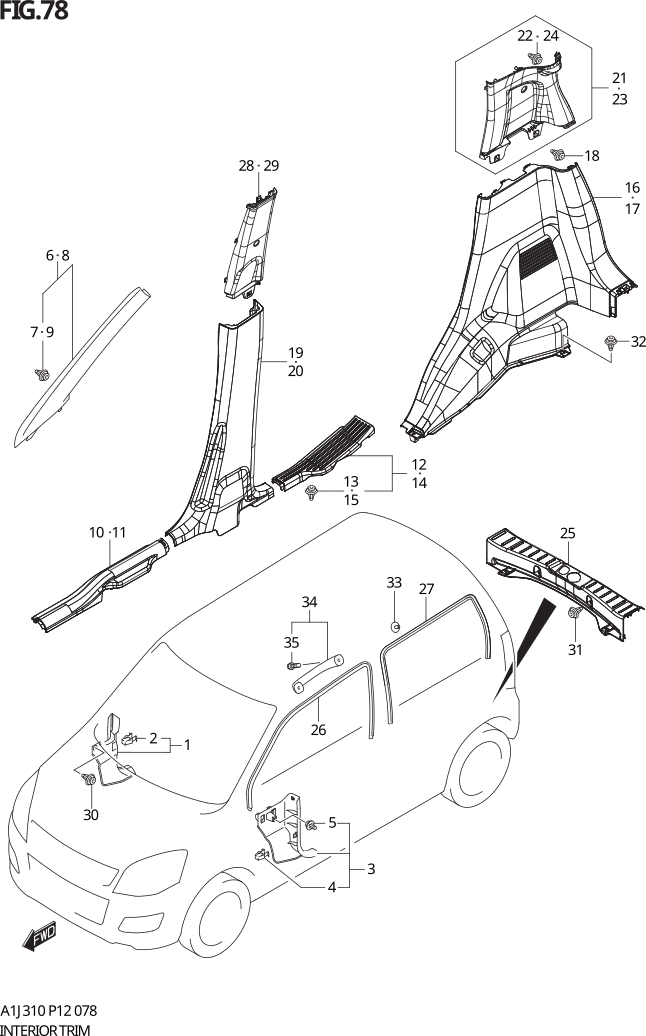 FIG. 78 INTERIOR TRIM