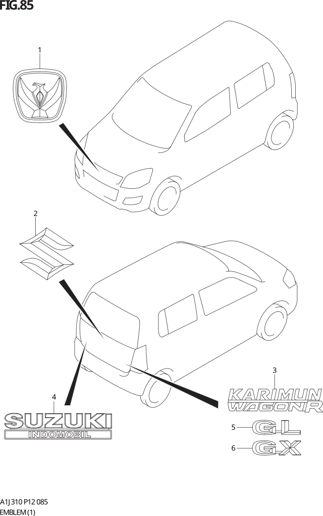 FIG. 85 EMBLEM (GA,GL,GX)