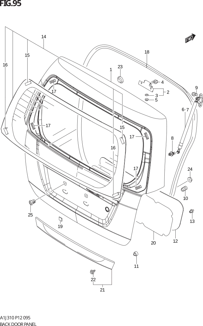 FIG. 95 BACK DOOR PANEL
