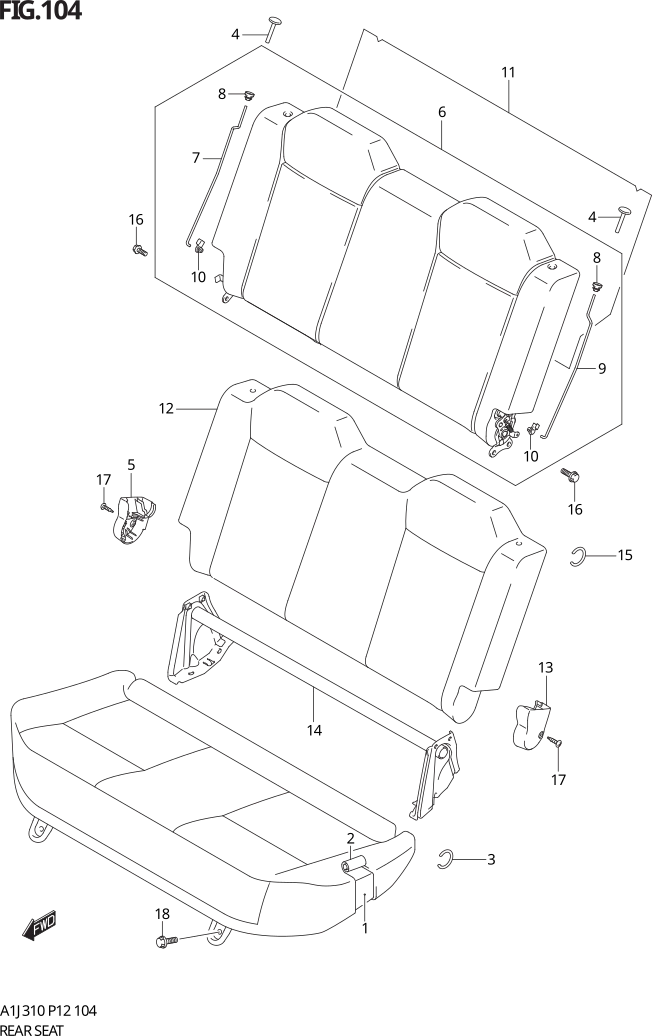 FIG. 104 REAR SEAT