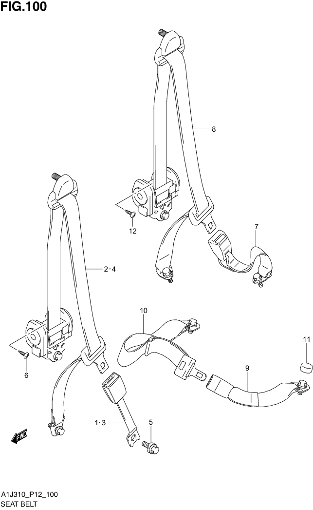FIG. 100 SEAT BELT