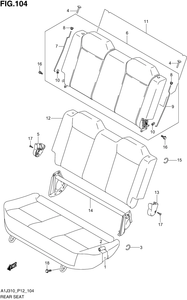 FIG. 104 REAR SEAT