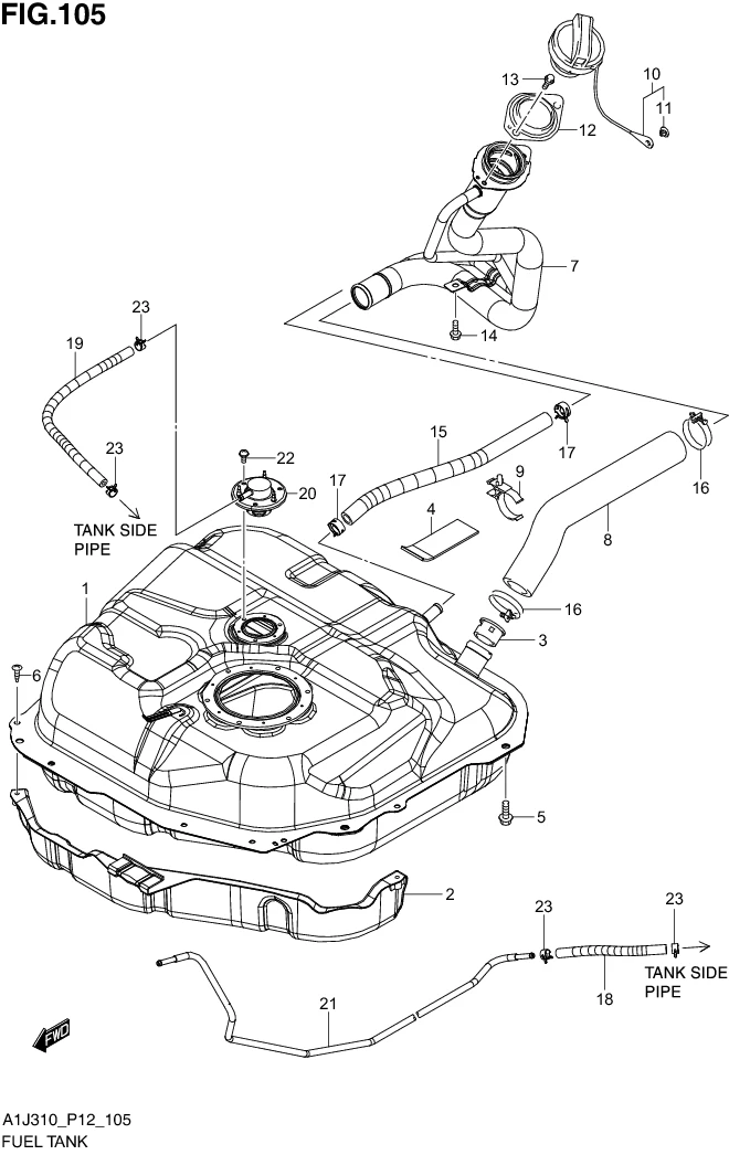 FIG. 105 FUEL TANK