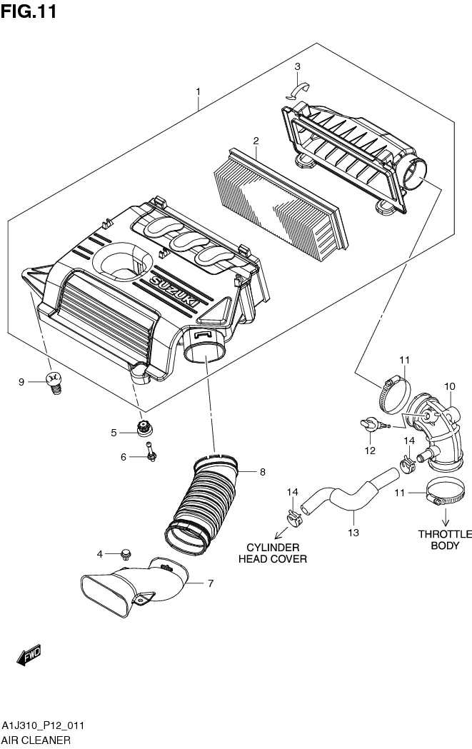 FIG. 11 AIR CLEANER