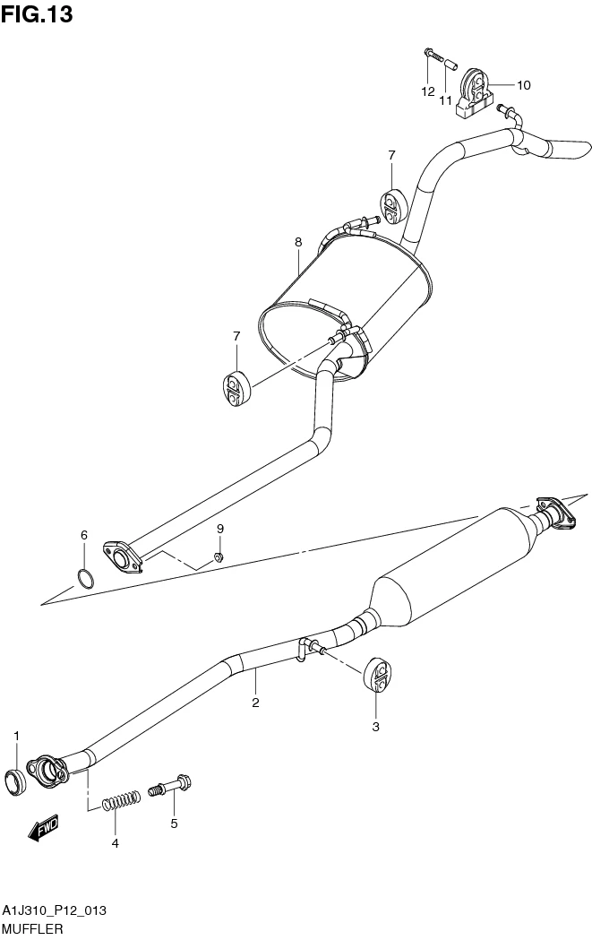 FIG. 13 MUFFLER