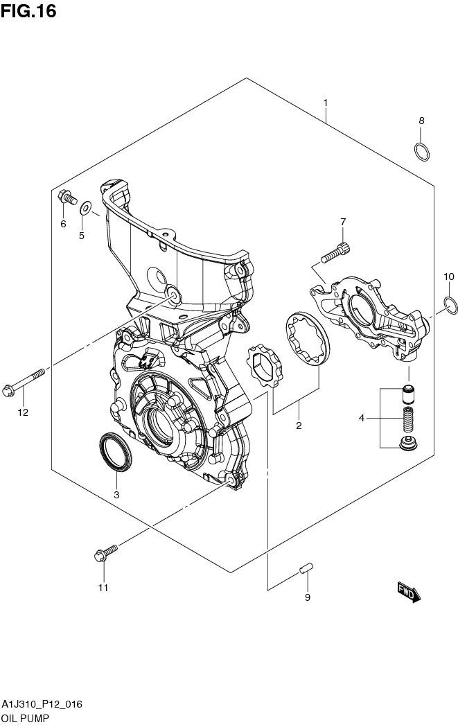 FIG. 16 OIL PUMP