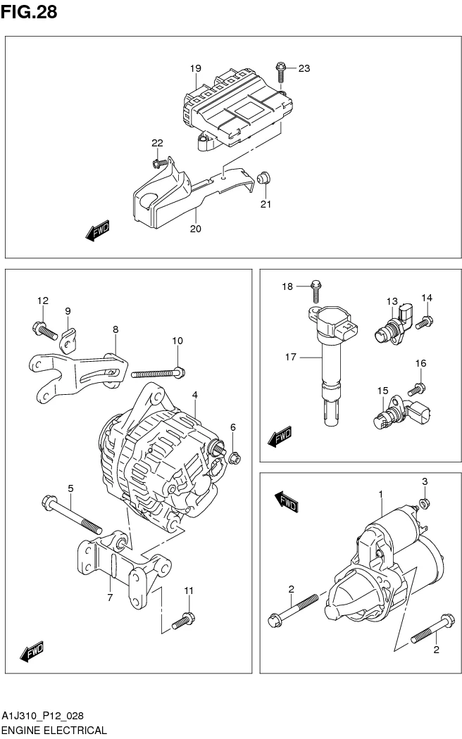 FIG. 28 ENGINE ELECTRICAL