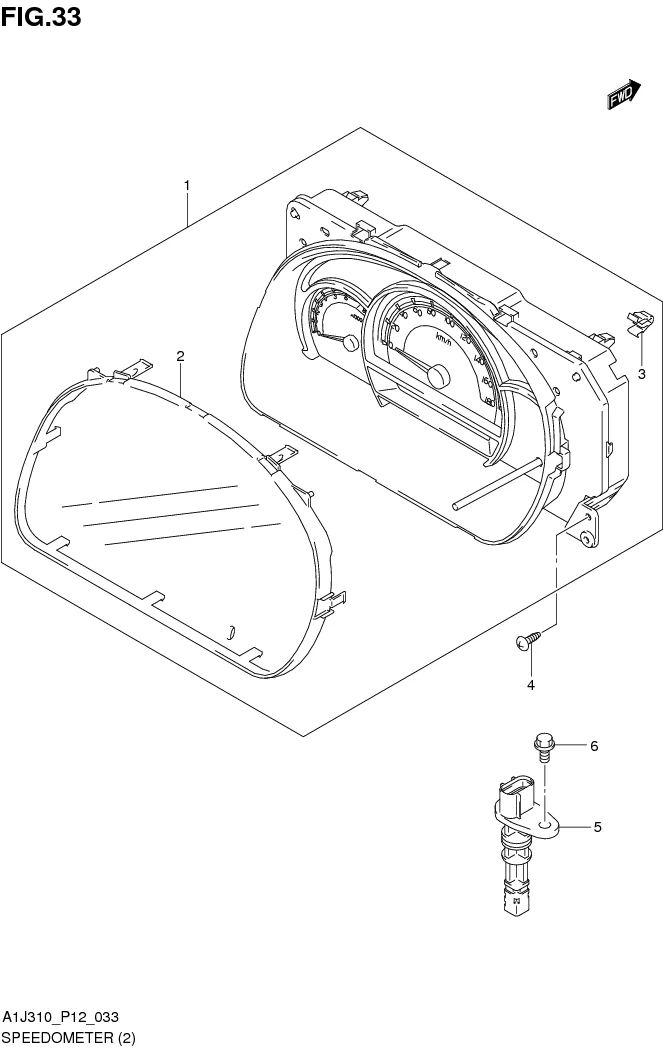 FIG. 33 SPEEDOMETER (GL, GX)