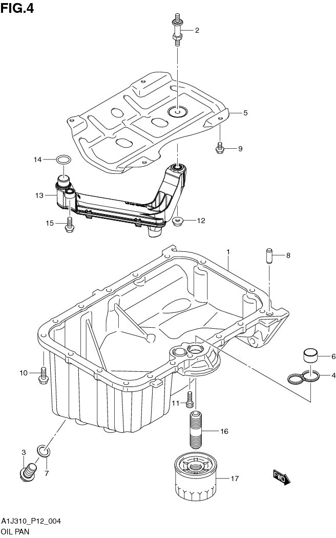 FIG. 4 OIL PAN