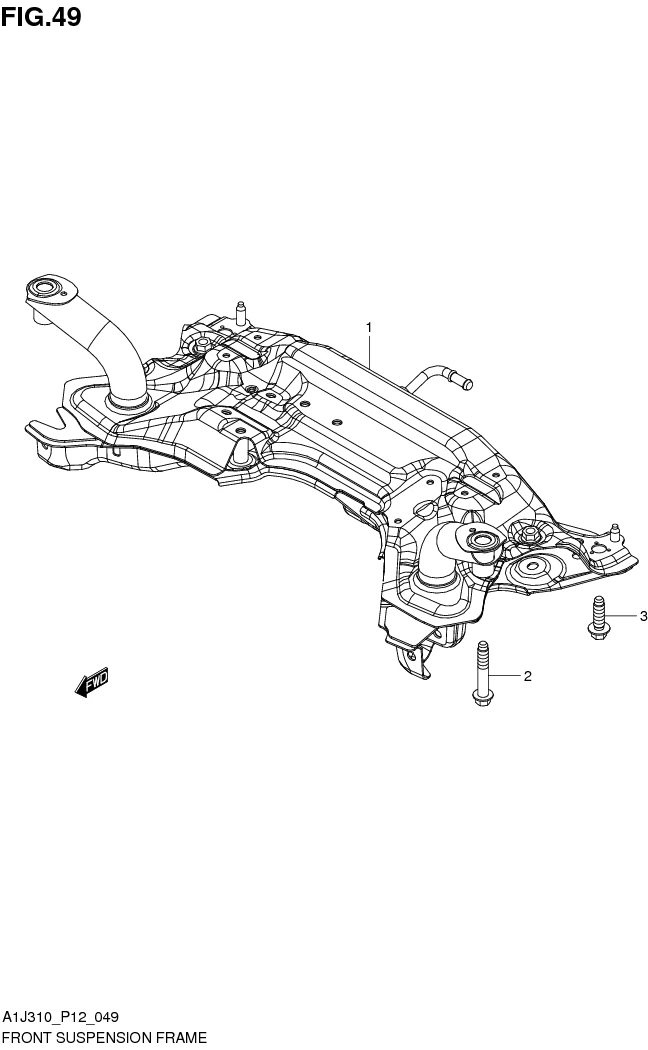 FIG. 49 FRONT SUSPENSION FRAME