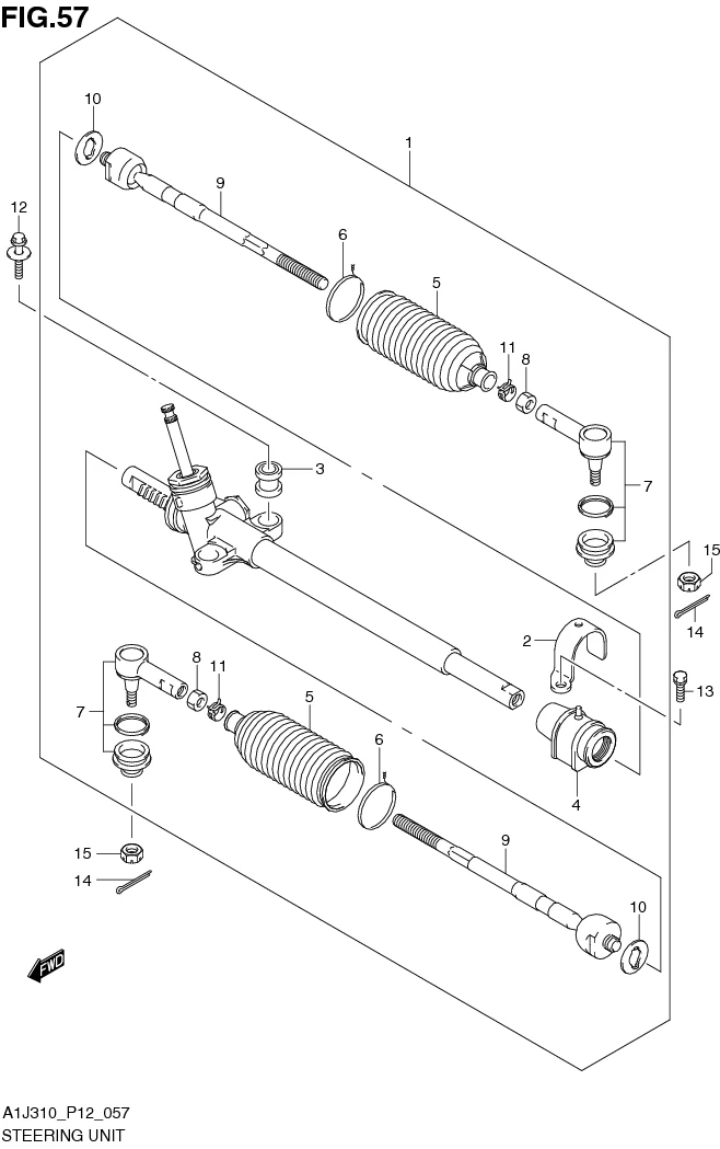 FIG. 57 STEERING UNIT