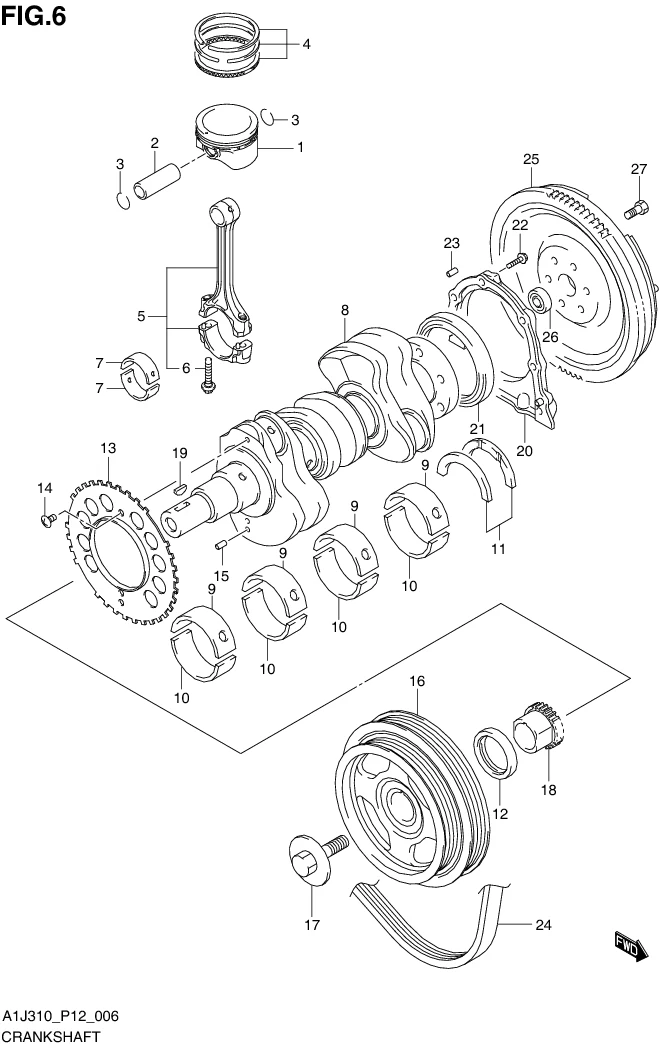 FIG. 6 CRANKSHAFT