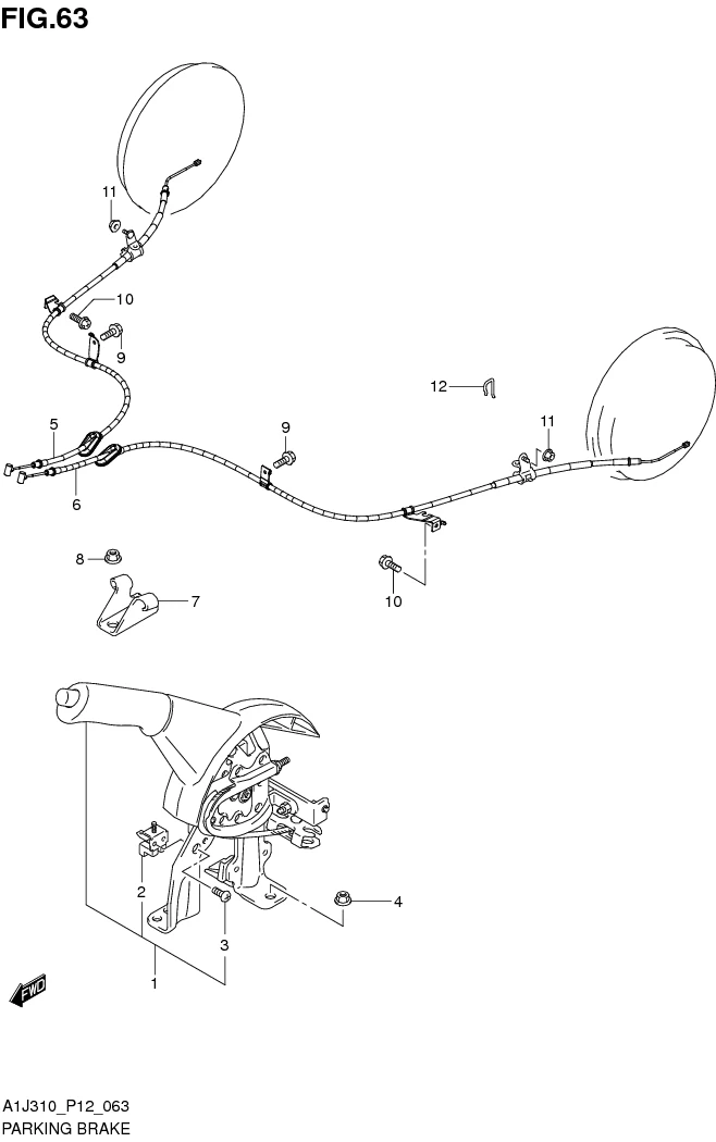 FIG. 63 PARKING BRAKE