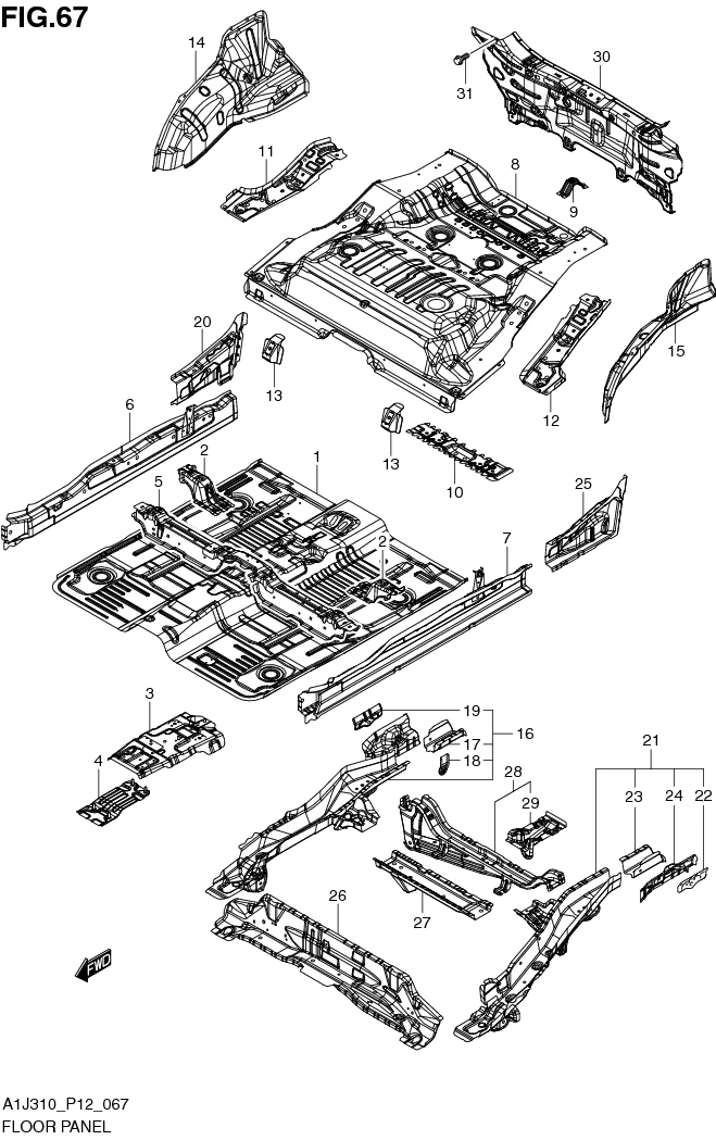 FIG. 67 FLOOR PANEL