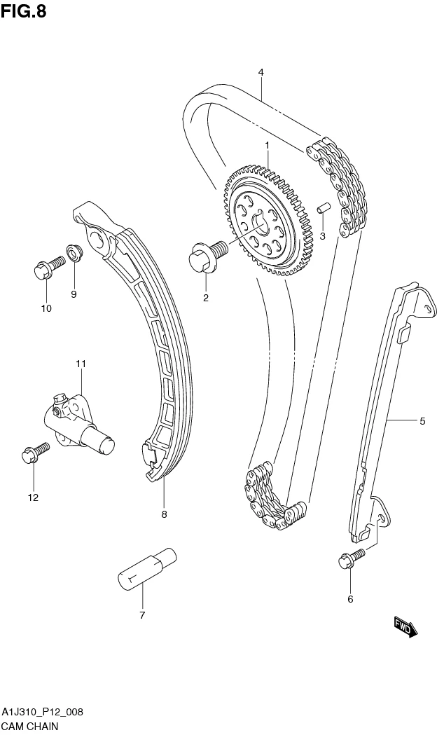 FIG. 8 CAM CHAIN