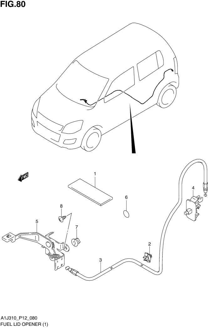 FIG. 80 FUEL LID OPENER (GA)