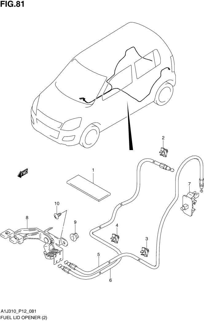 FIG. 81 FUEL LID OPENER (GL,GX)
