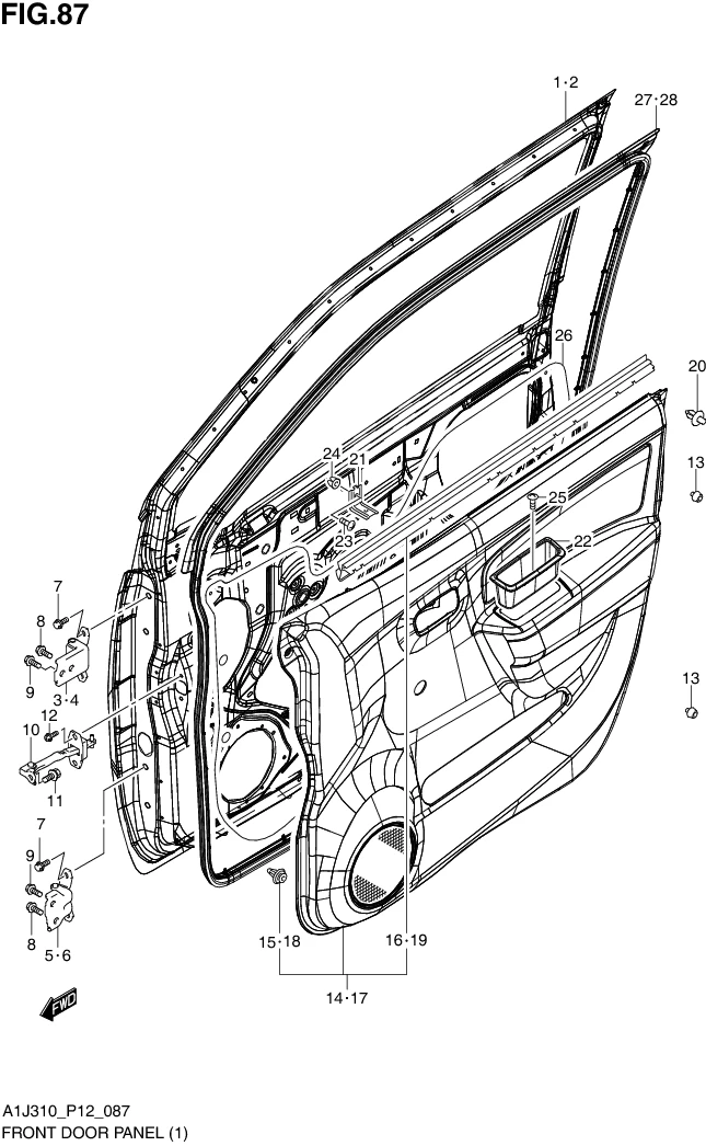 FIG. 87 FRONT DOOR PANEL (GA)
