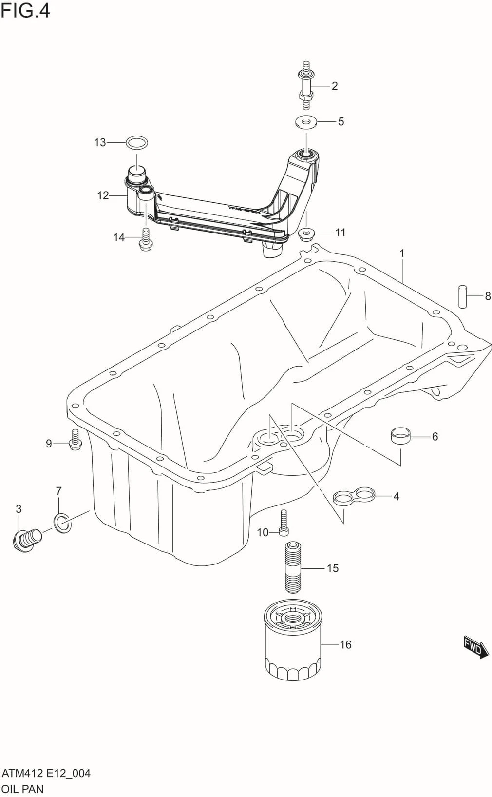 FIG.4 OIL PAN