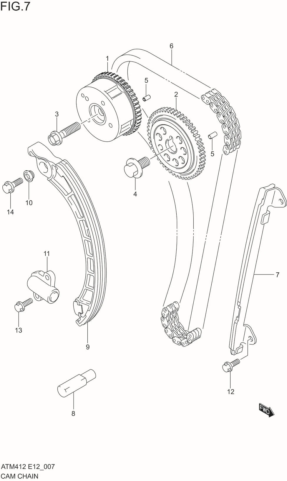 FIG.7 CAM CHAIN