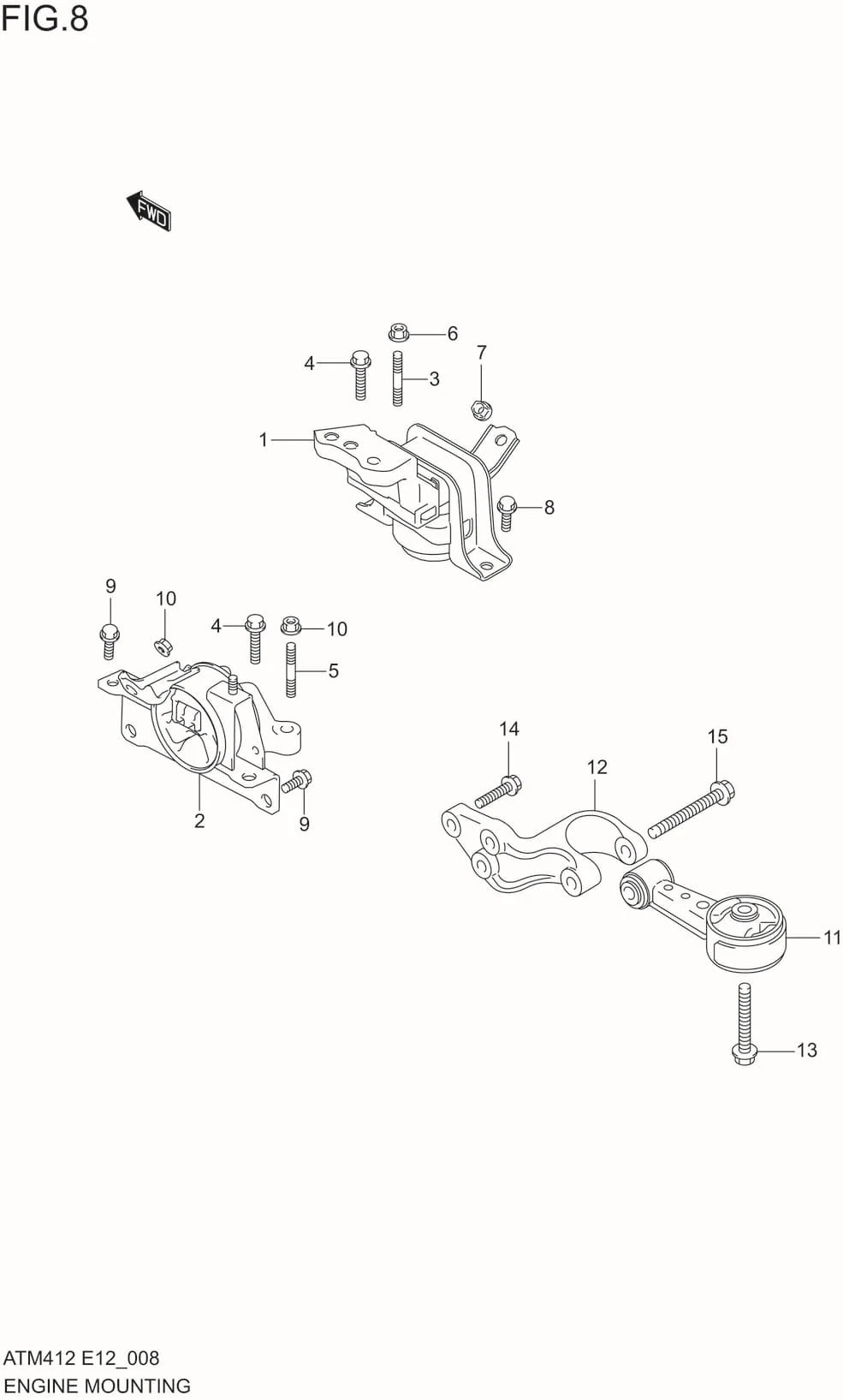 FIG.8 ENGINE MOUNTING