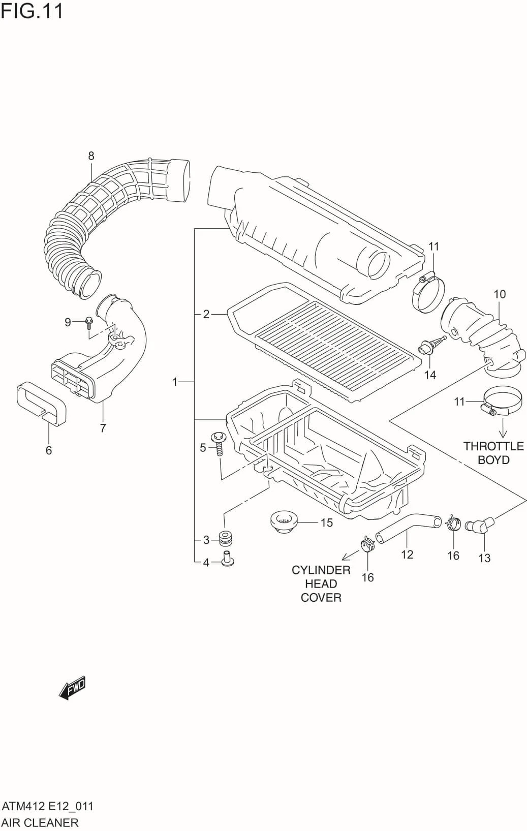 FIG.11 AIR CLEANER