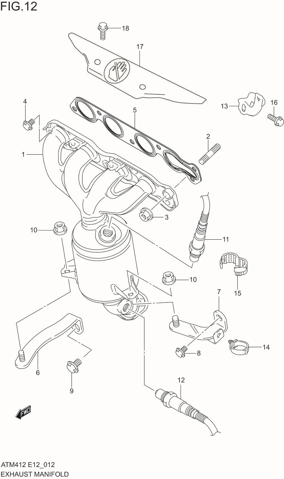 FIG.12 EXHAUST MANIFOLD