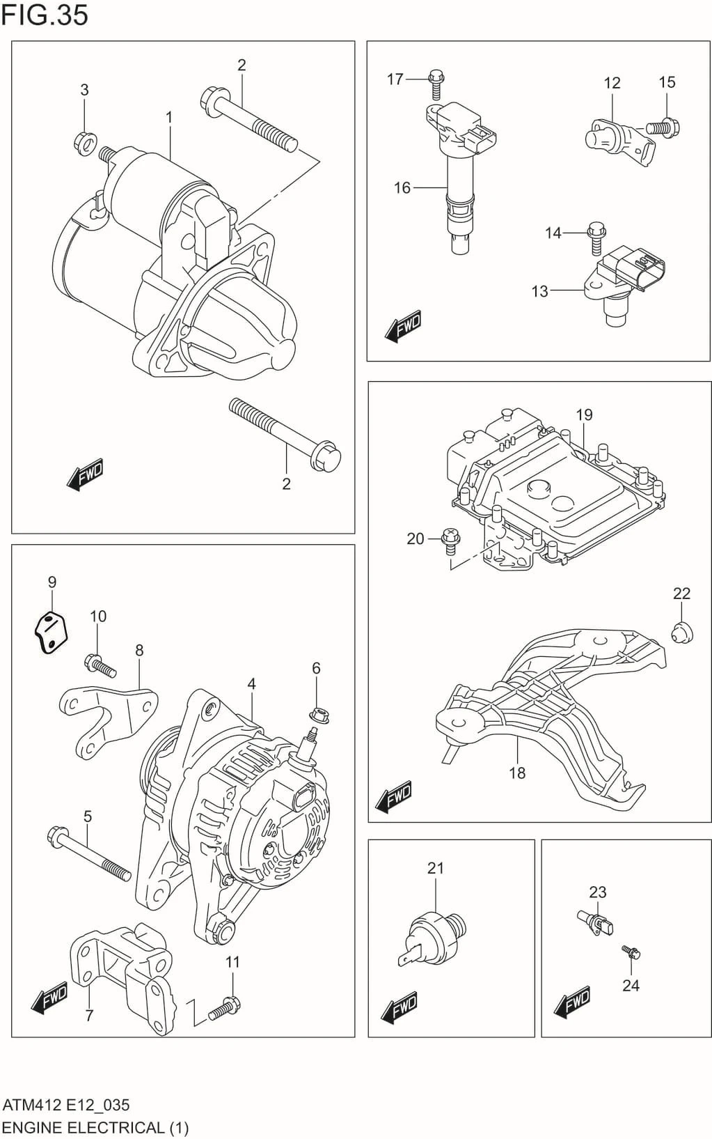 FIG.35 ENGINE ELECTRICAL
