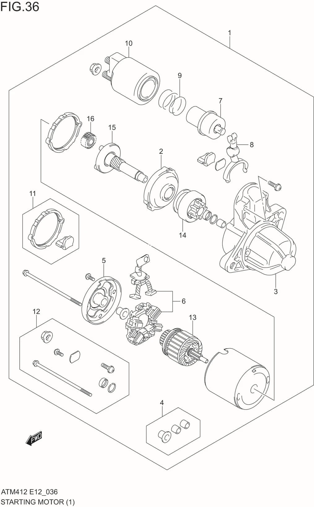 FIG.36 STARTING MOTOR