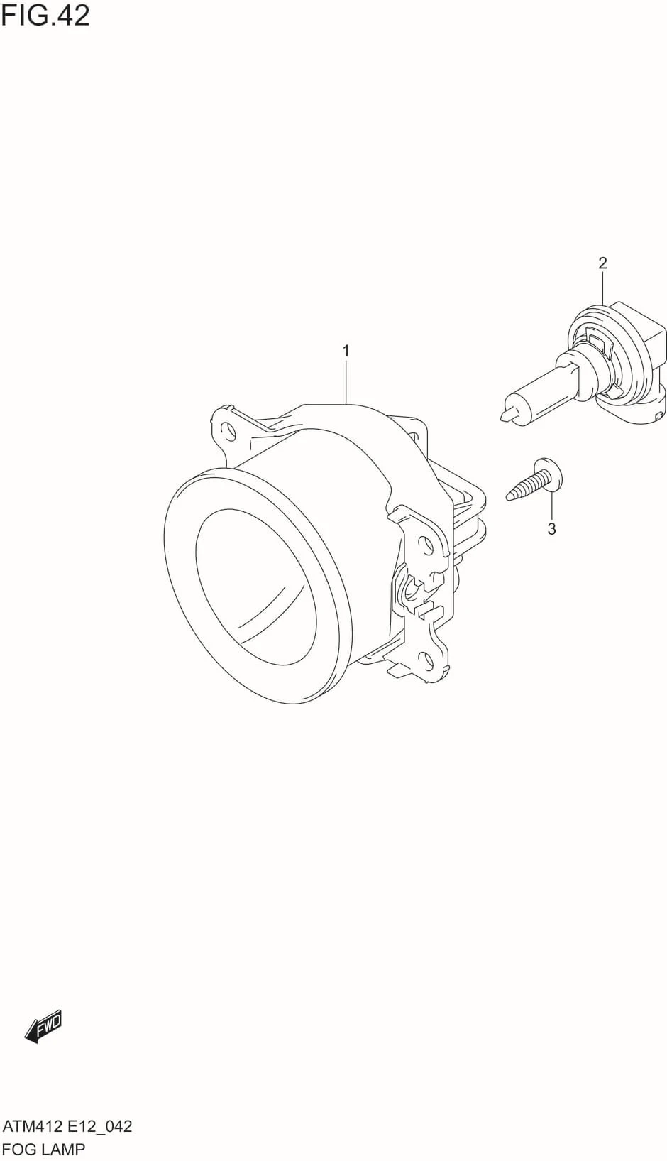FIG.42 FRONTFOG LAMP (W/FRONT FOG LAMP)