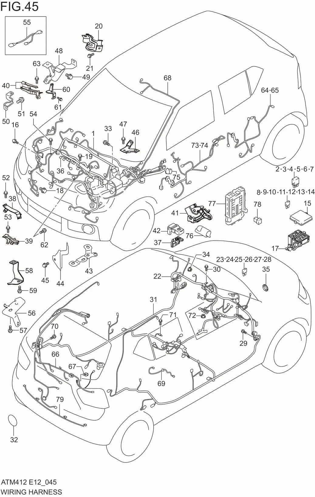 FIG.45 WIRING HARNESS