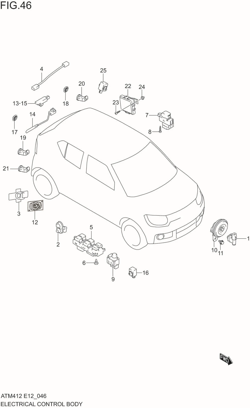FIG.46 ELECTRICAL CONTROL BODY