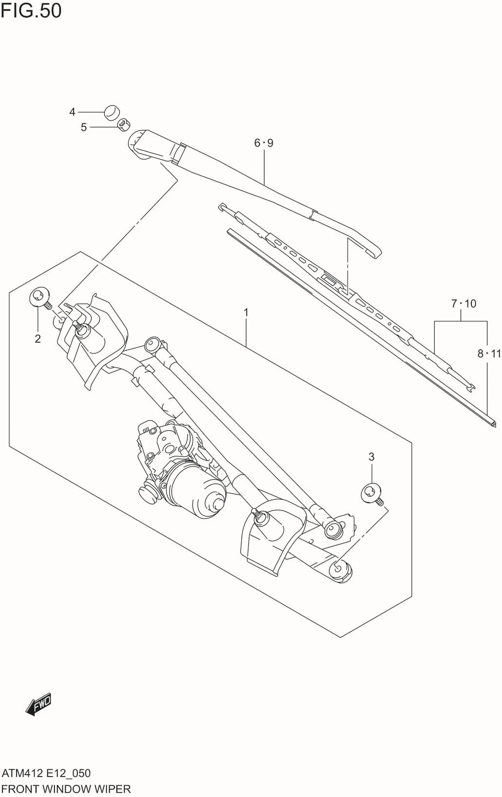 FIG.50 FRONT WINDOW WIPER