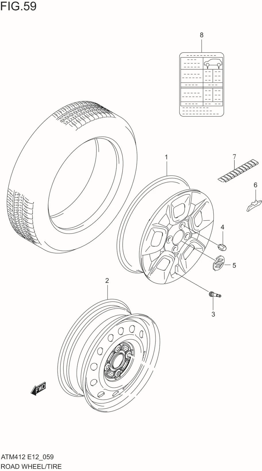 FIG.59 ROAD WHEEL/TIRE