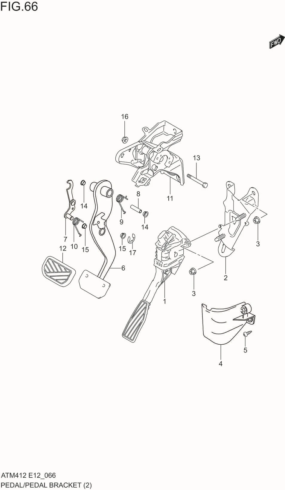 FIG.66 PEDAL/PEDAL BRACKET (5AGS)