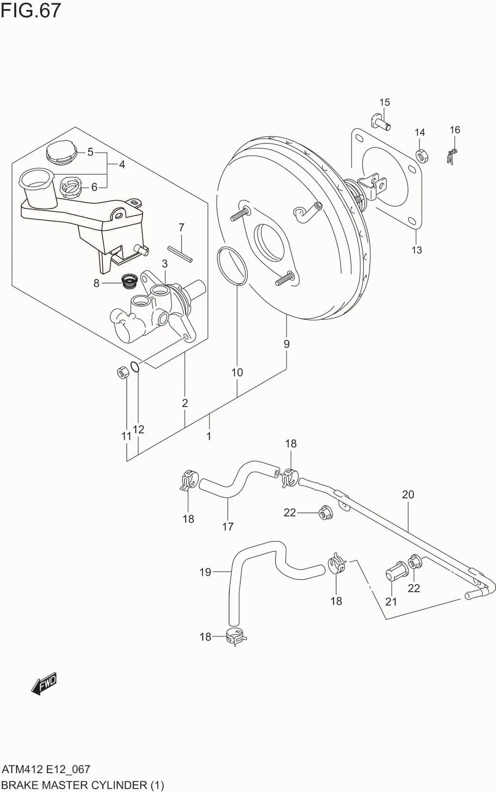 FIG.67 BRAKE MASTER CYLINDER