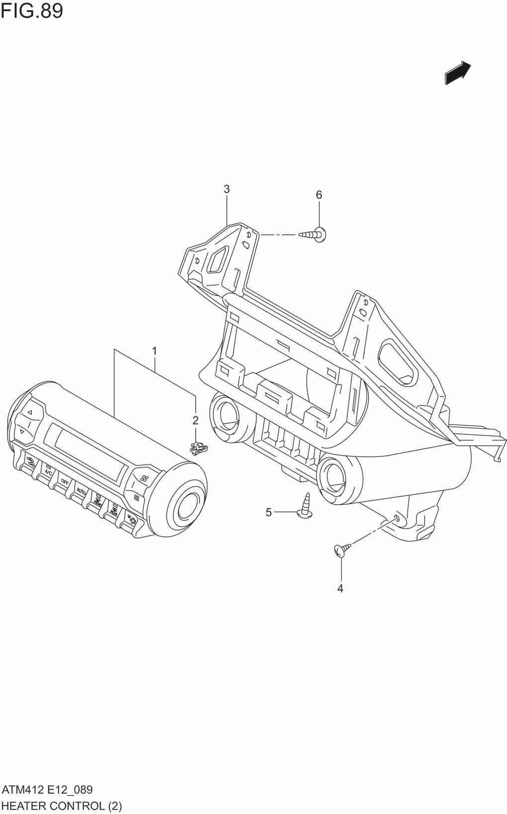 FIG.89 HEATER CONTROL(W/AUTO AIR CONDITIONER)