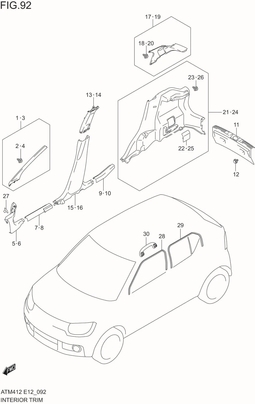 FIG.92 INTERIOR TRIM