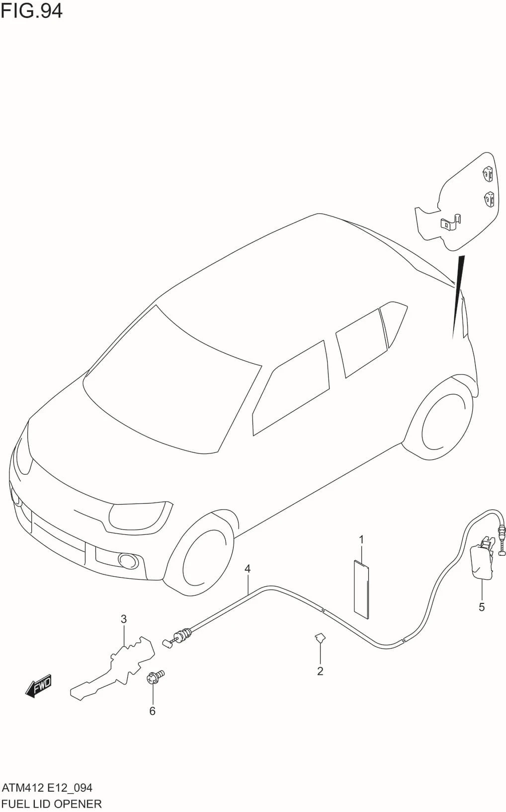 FIG.94 FUEL LID OPENER
