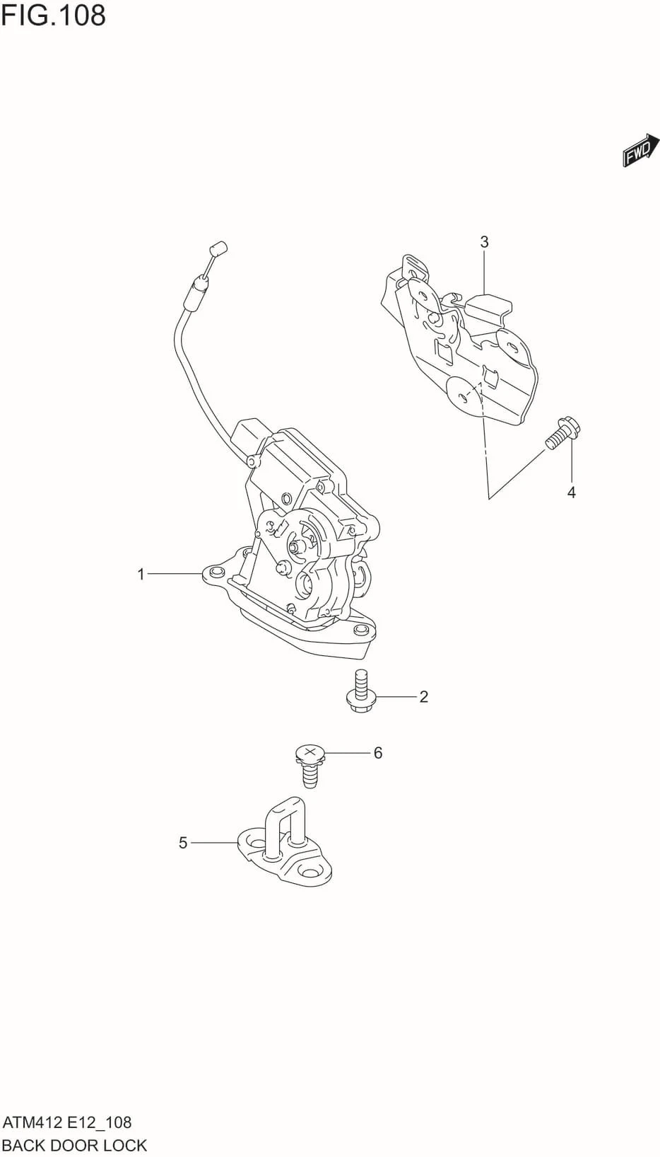 FIG.108 BACK DOOR LOCK