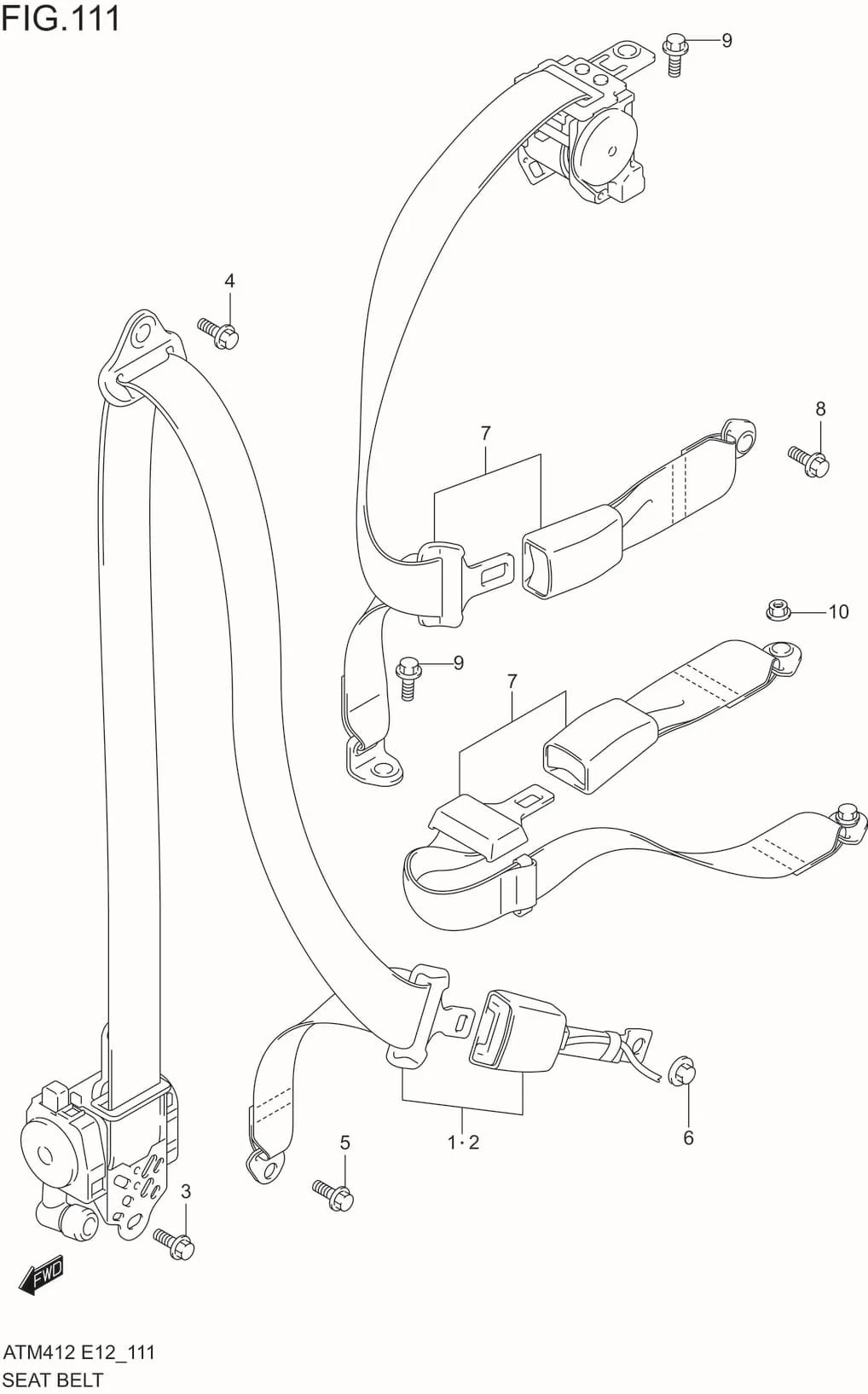 FIG.111 SEAT BELT