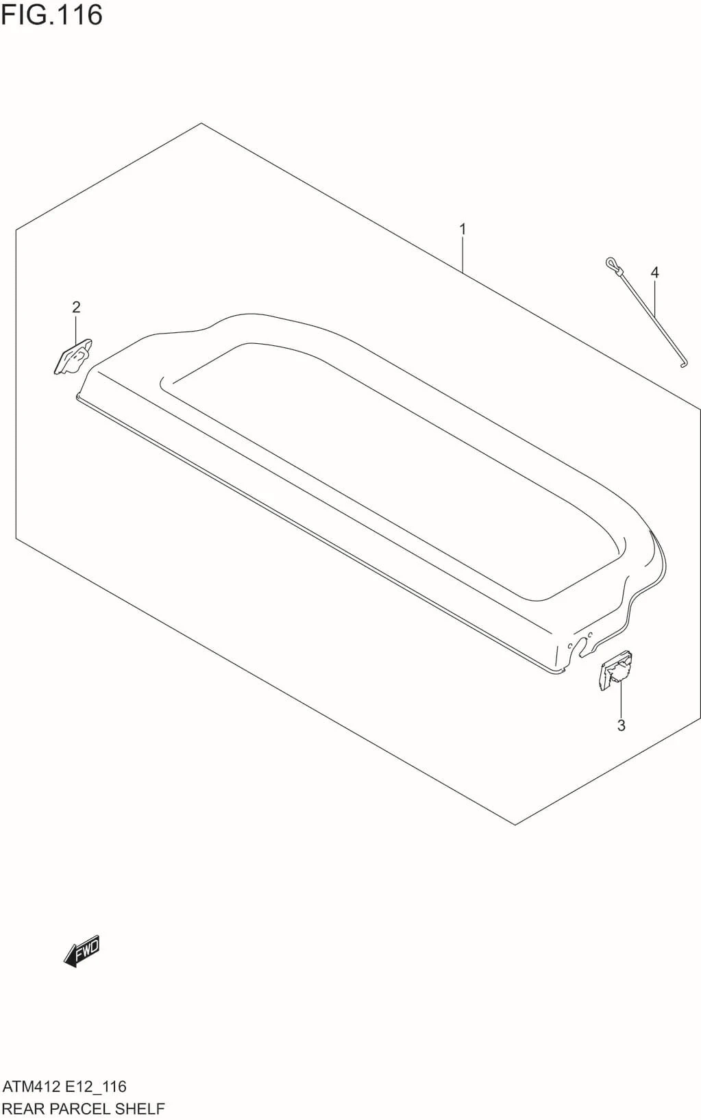 FIG.116 PARCEL SHELF