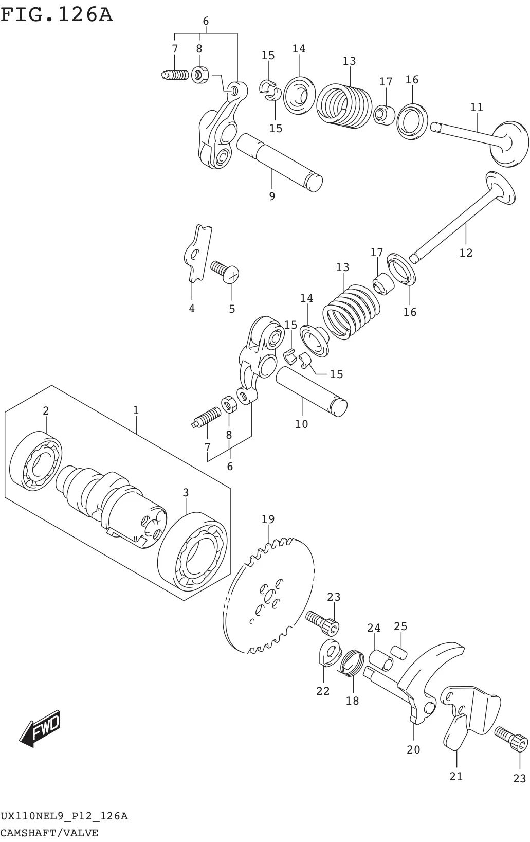 FIG. 126A CAMSHAFT/VALVE