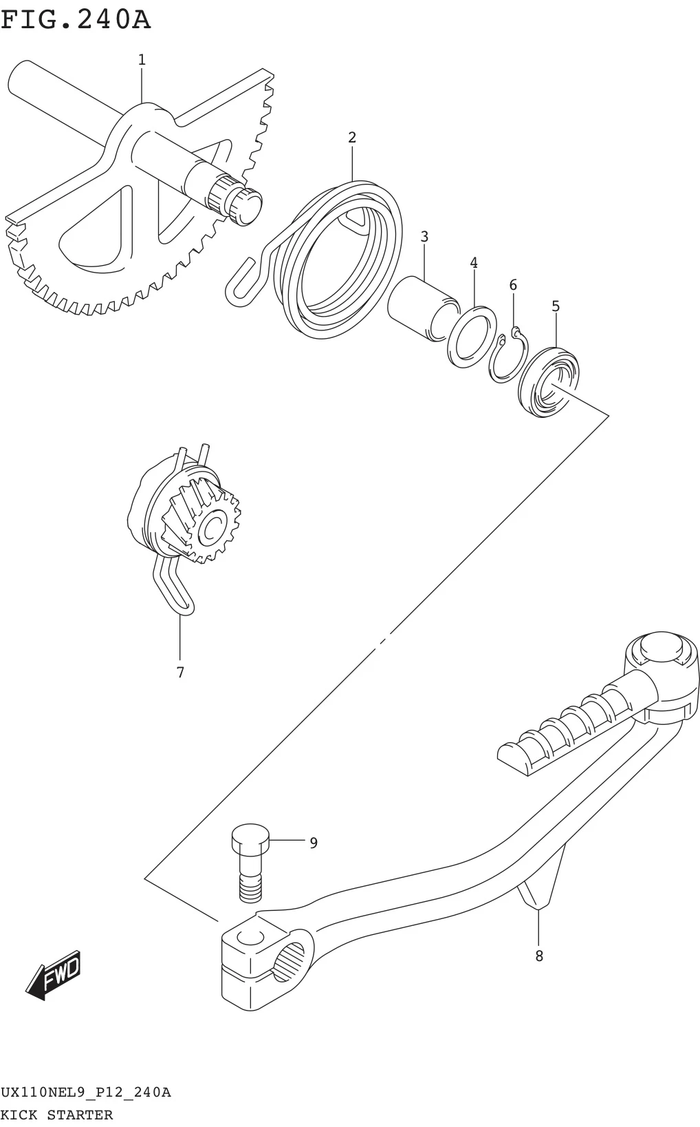 FIG. 240A KICK STARTER