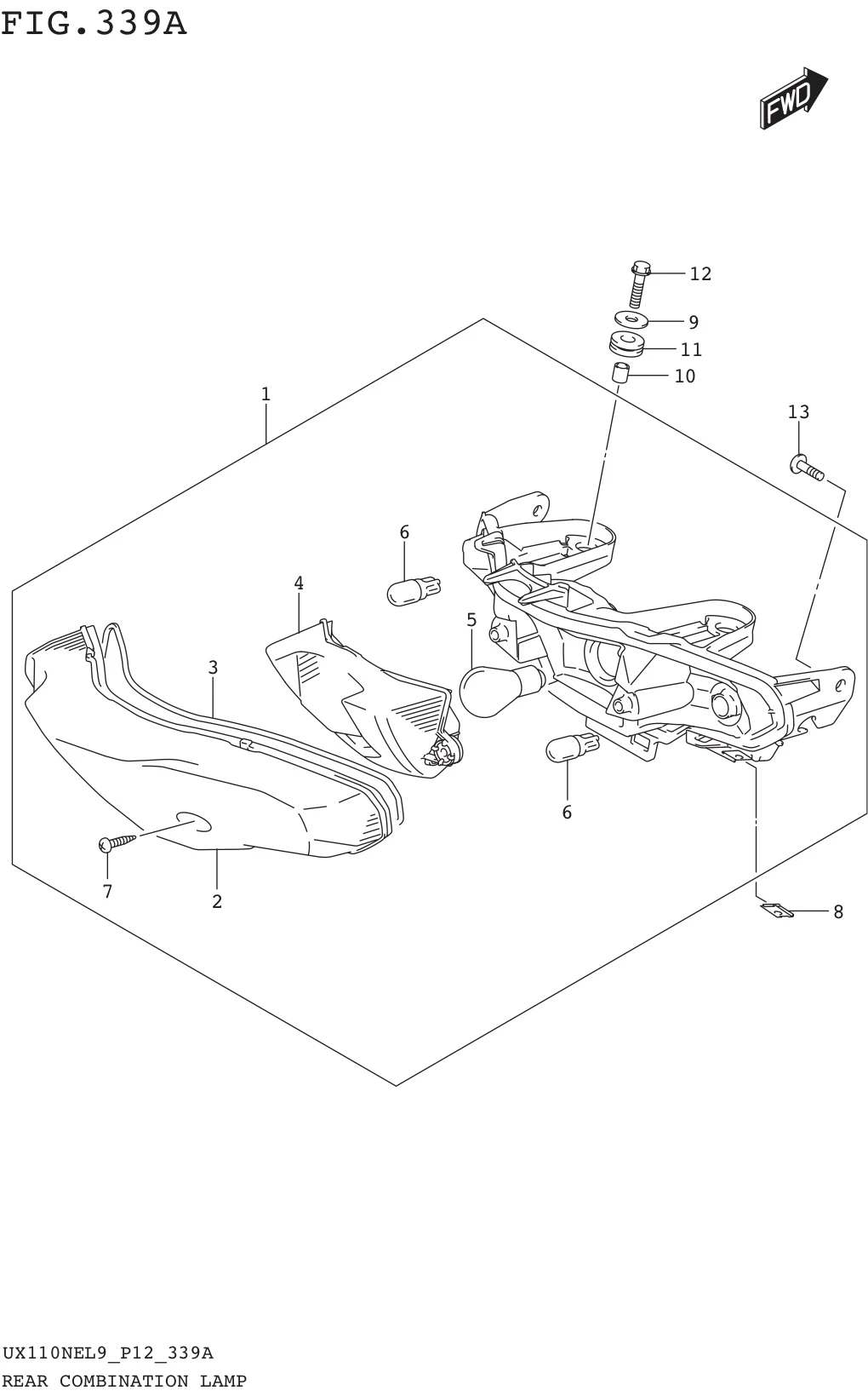 FIG. 339A REAR COMBINATION LAMP