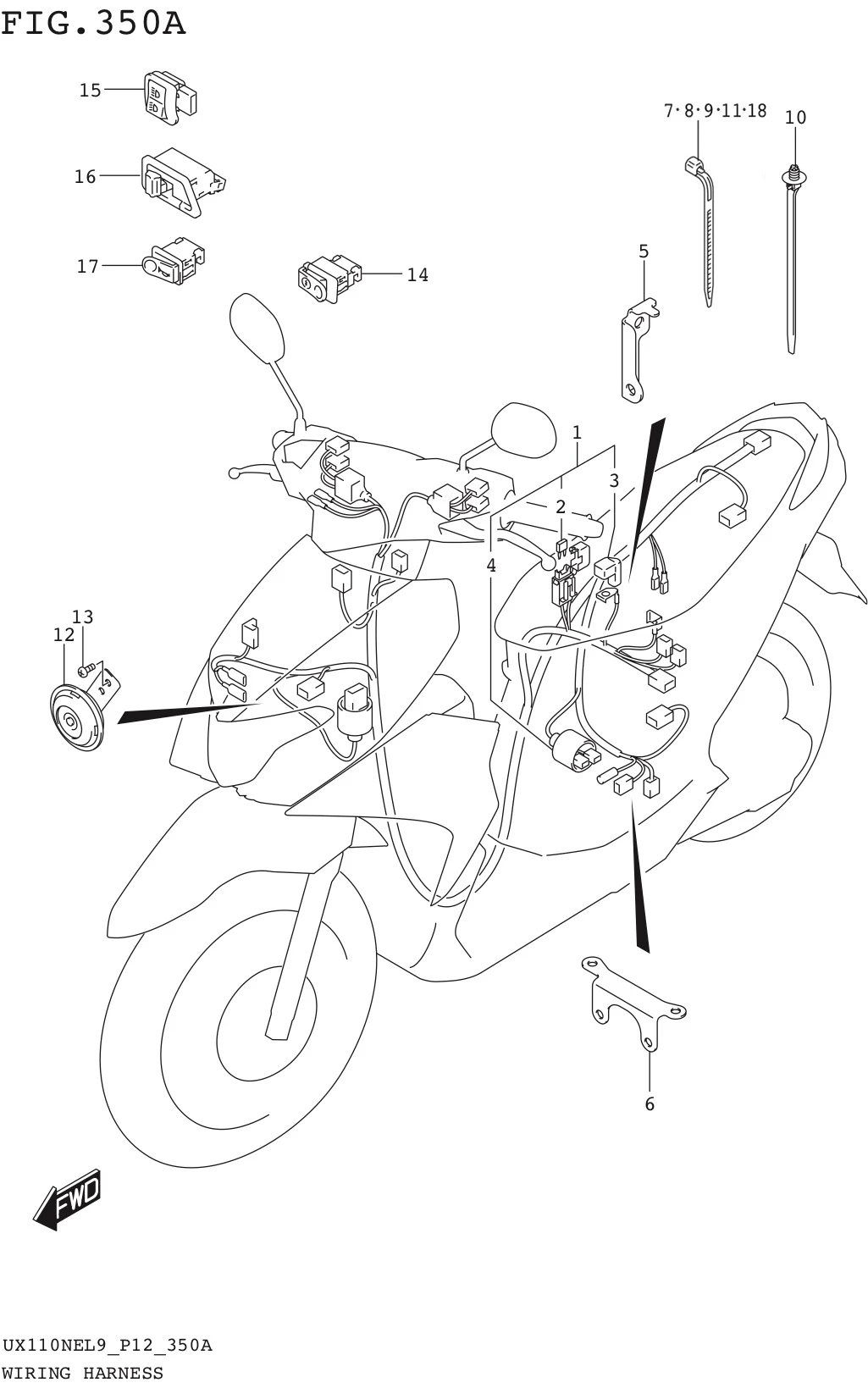 FIG. 350A WIRING HARNESS