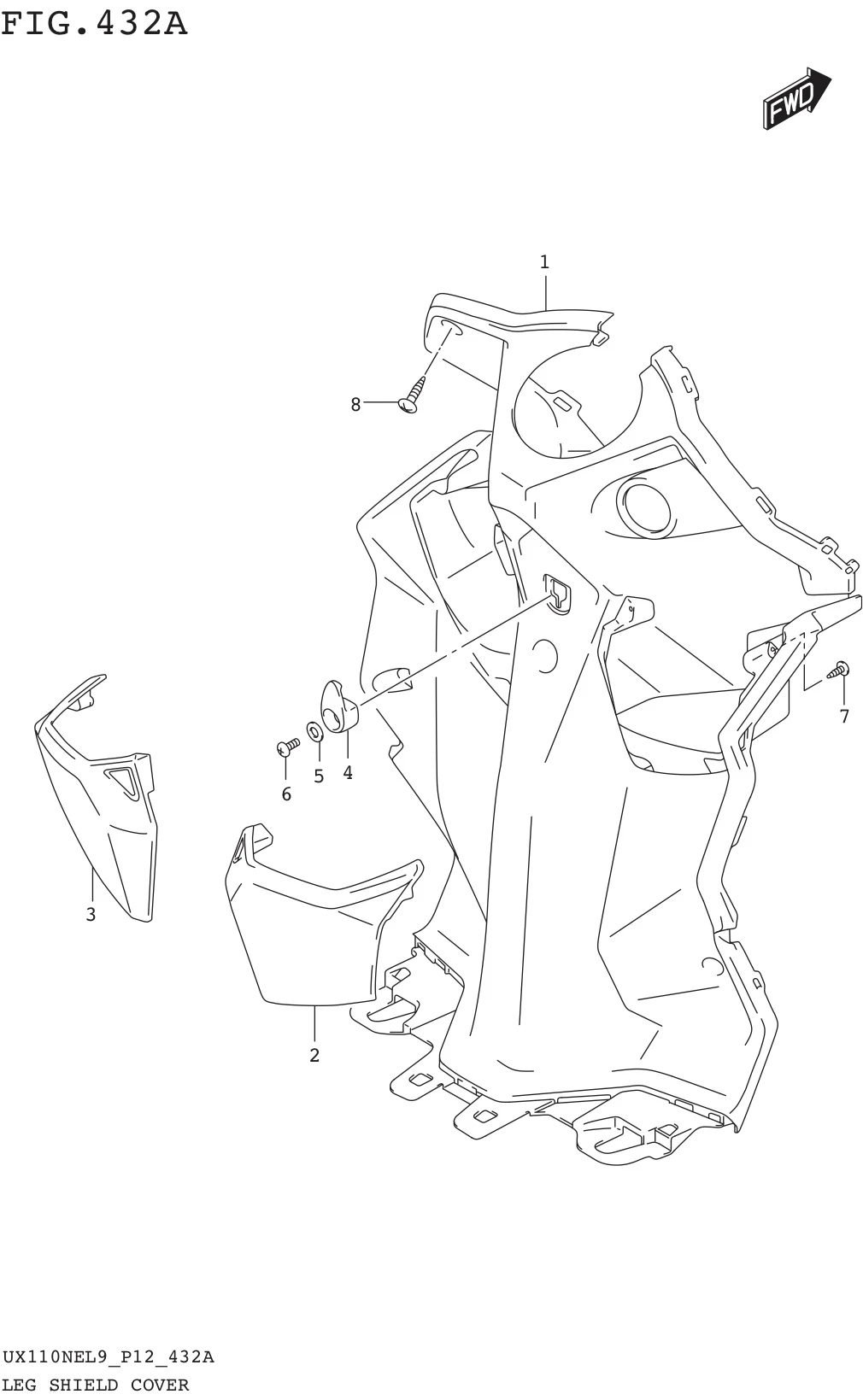 FIG. 432A LEG SHIELD COVER